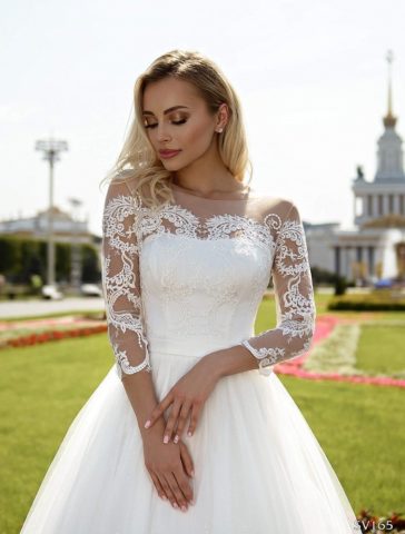 Свадебные платья с кружевными рукавами